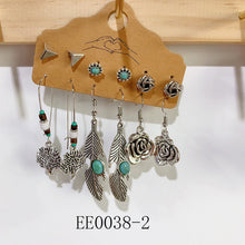 Load image into Gallery viewer, Alloy Turquoise Earrings  (a set 6 pairs ) EE0038