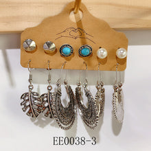 Load image into Gallery viewer, Alloy Turquoise Earrings  (a set 6 pairs ) EE0038