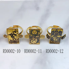 Load image into Gallery viewer, Stainless Steel Tarot Series Golden Openings Ring RD0002