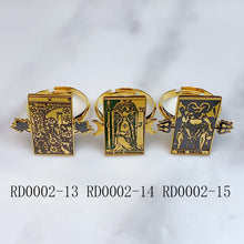 Load image into Gallery viewer, Stainless Steel Tarot Series Golden Openings Ring RD0002