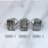 Stainless Steel Tarot series Silver Openings Ring RD0001