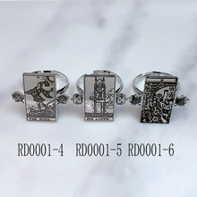 Load image into Gallery viewer, Stainless Steel Tarot series Silver Openings Ring RD0001