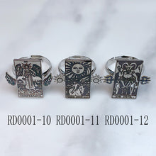 Load image into Gallery viewer, Stainless Steel Tarot series Silver Openings Ring RD0001