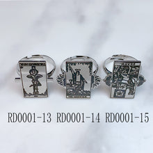 Load image into Gallery viewer, Stainless Steel Tarot series Silver Openings Ring RD0001