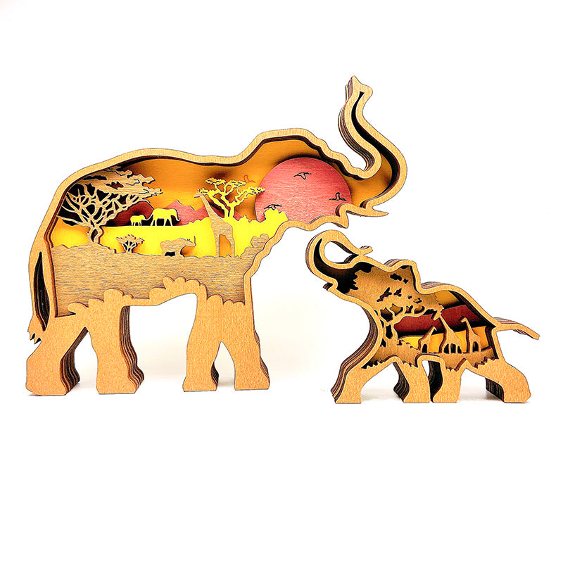 Wooden Animals Carving Free From