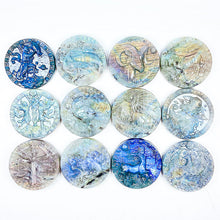 Load image into Gallery viewer, Beautiful Labradorite Twelve Constellations Disc