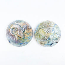 Load image into Gallery viewer, Beautiful Labradorite Twelve Constellations Disc