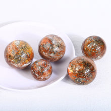 Load image into Gallery viewer, Pyrite Garden Quartz Sphere