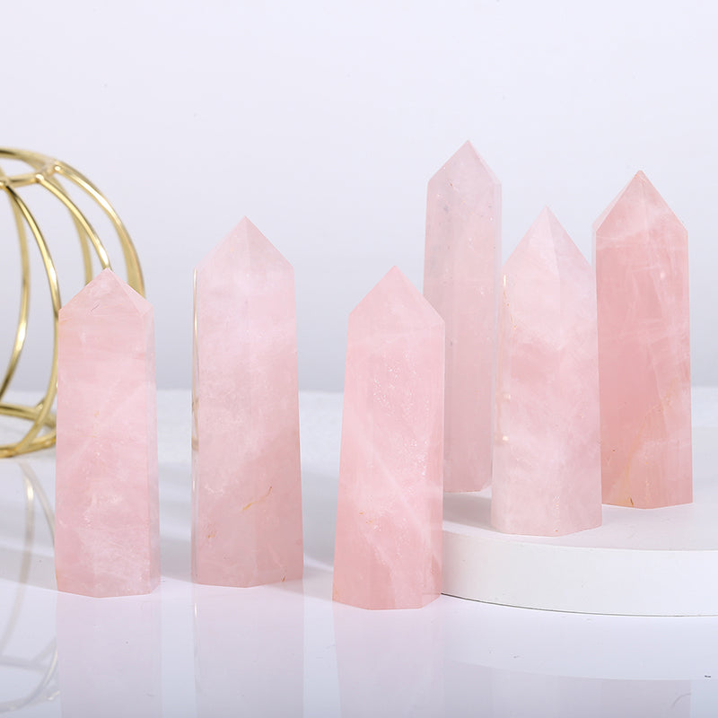 Natural Rose Quartz Tower/Point