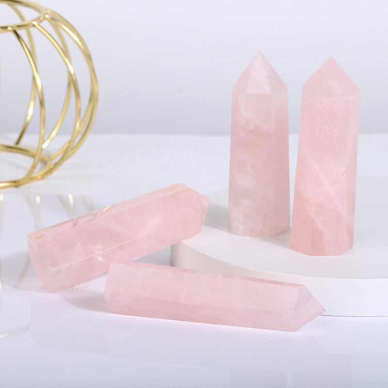 Natural Rose Quartz Tower/Point