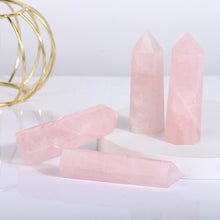 Load image into Gallery viewer, Natural Rose Quartz Tower/Point