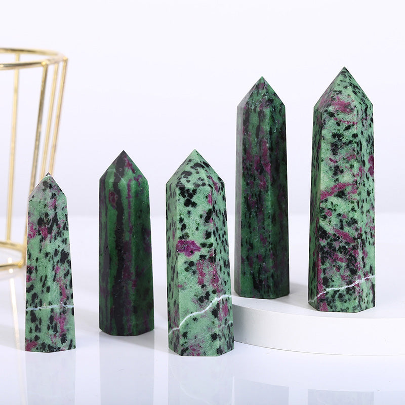 Natural Ruby Zoisite Tower/Point