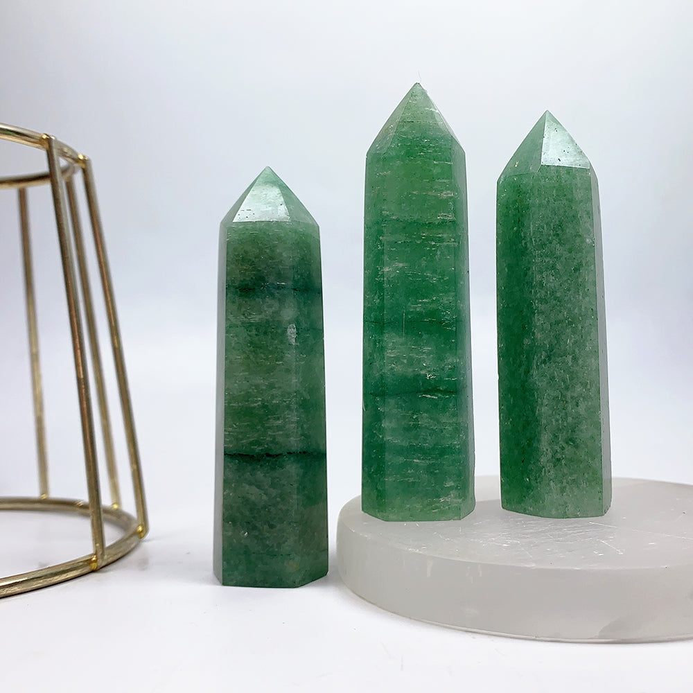 Beautiful Green Strawberry Quartz Tower/Point