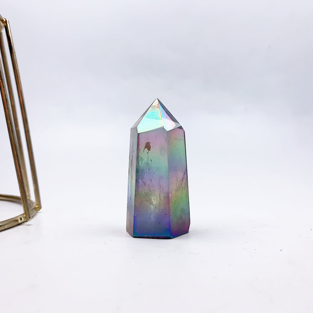 Beautiful Aura Clear Quartz Tower