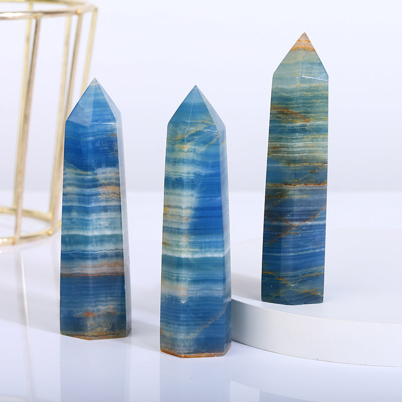 Natural Blue Onyx Tower/Point