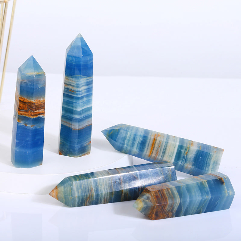 Natural Blue Onyx Tower/Point