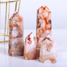 Load image into Gallery viewer, Natural Red Flower Agate Tower/Point