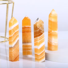 Load image into Gallery viewer, Natural Orange Calcite Tower/Point