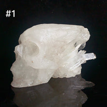 Load image into Gallery viewer, Beautiful Clear Quartz Cluster Skulls