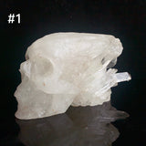 Beautiful Clear Quartz Cluster Skulls