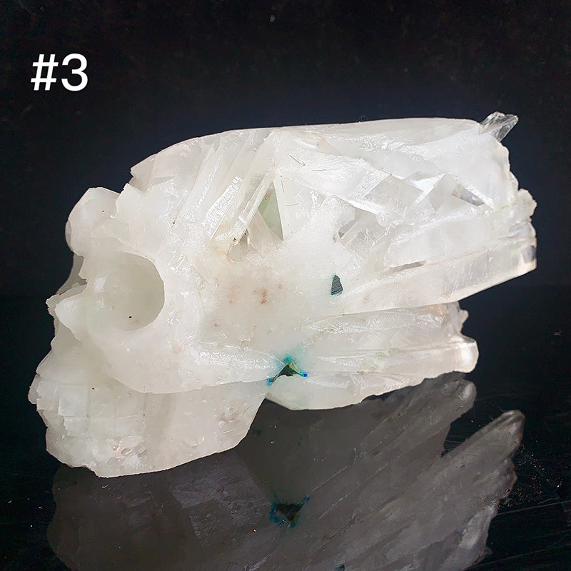 Beautiful Clear Quartz Cluster Skulls