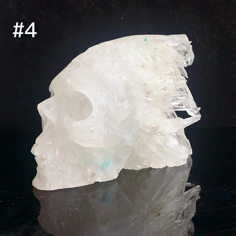 Beautiful Clear Quartz Cluster Skulls