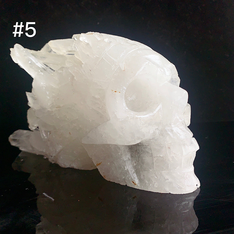 Beautiful Clear Quartz Cluster Skulls