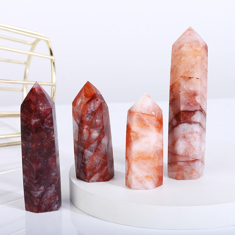 Beautiful Fire Quartz Tower/Point