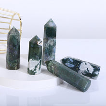 Load image into Gallery viewer, Beautiful Moss Agate Tower/Point