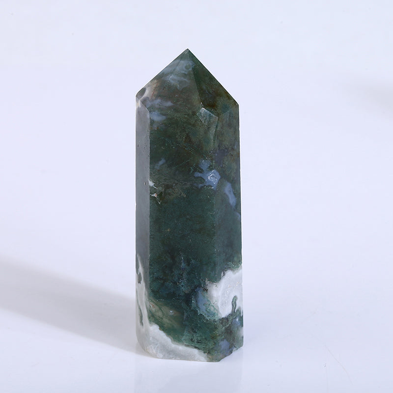 Beautiful Moss Agate Tower/Point