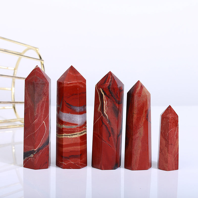 Beautiful Natural Red Jasper Tower/Point