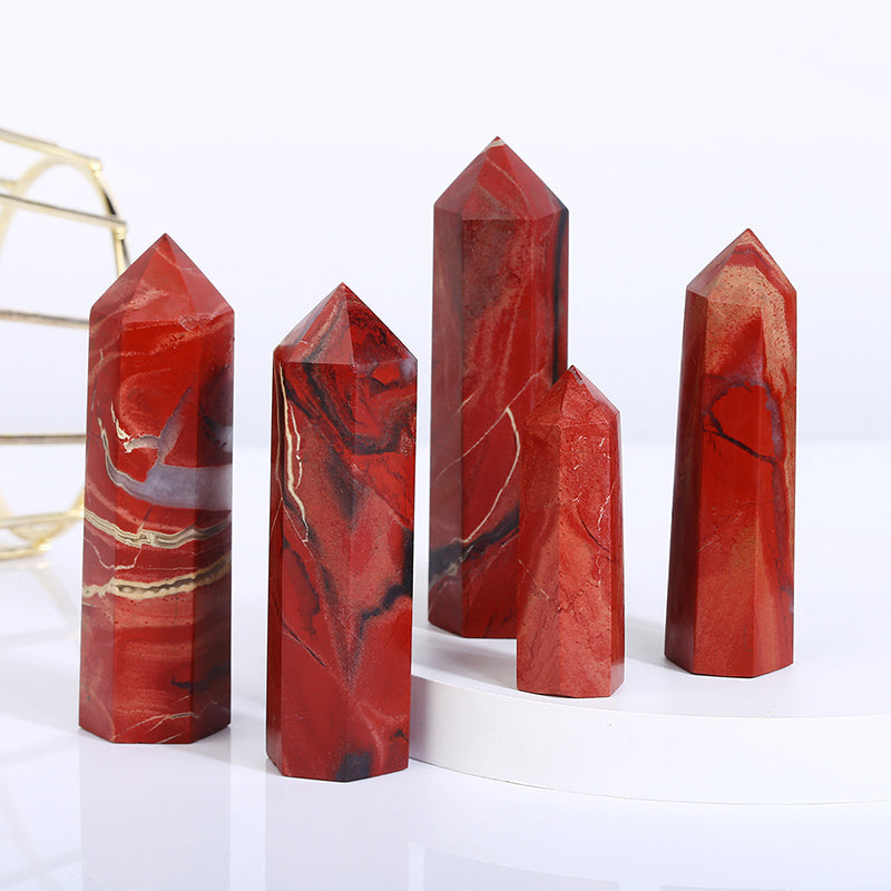 Beautiful Natural Red Jasper Tower/Point