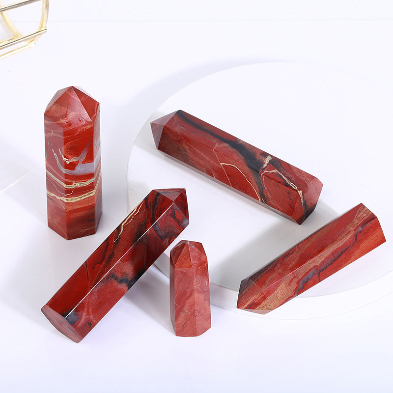 Beautiful Natural Red Jasper Tower/Point