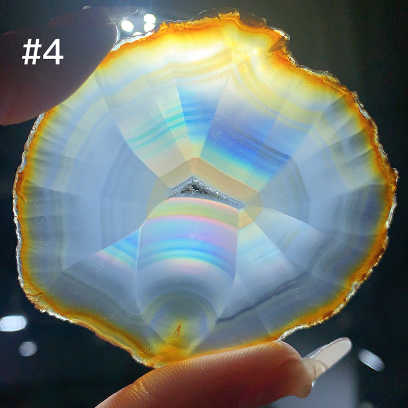 High Quality IRIS Agate Rainbow Slice