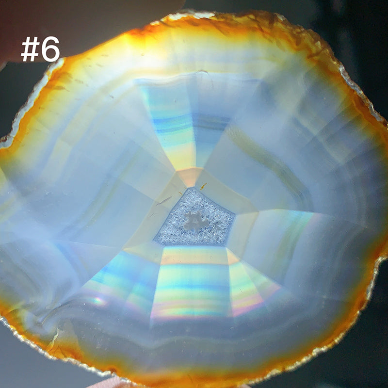 High Quality IRIS Agate Rainbow Slice