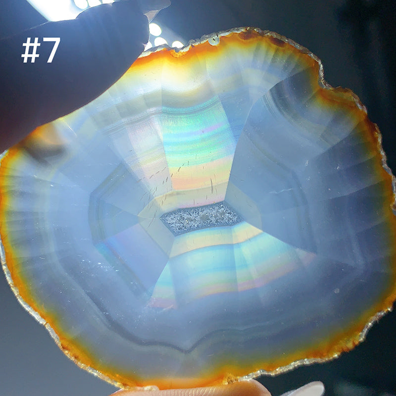 High Quality IRIS Agate Rainbow Slice