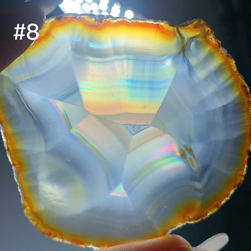 High Quality IRIS Agate Rainbow Slice