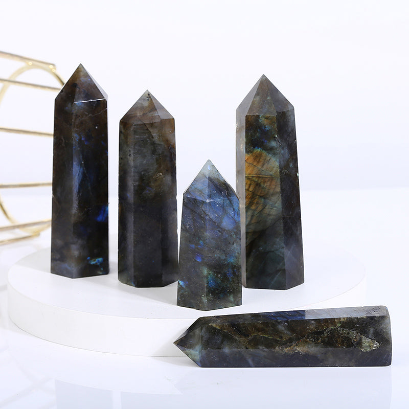 Beautiful Ntaural Labradorite Tower/Point