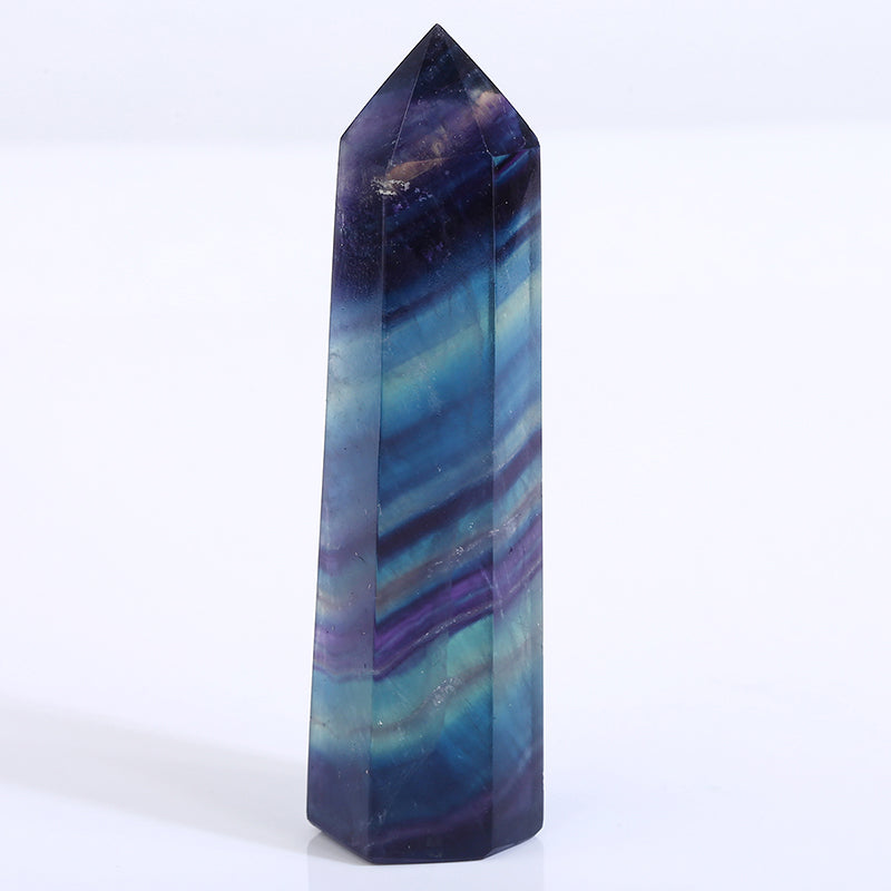 Beautiful Rainbow Fluorite Tower/Point