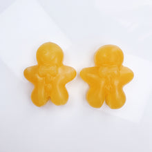 Load image into Gallery viewer, Orange Calcite Gingerbread Man Carving