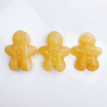 Load image into Gallery viewer, Orange Calcite Gingerbread Man Carving