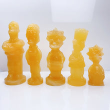 Load image into Gallery viewer, Natural Orange Calcite Simpsons Carvings （A Set 5PCS）