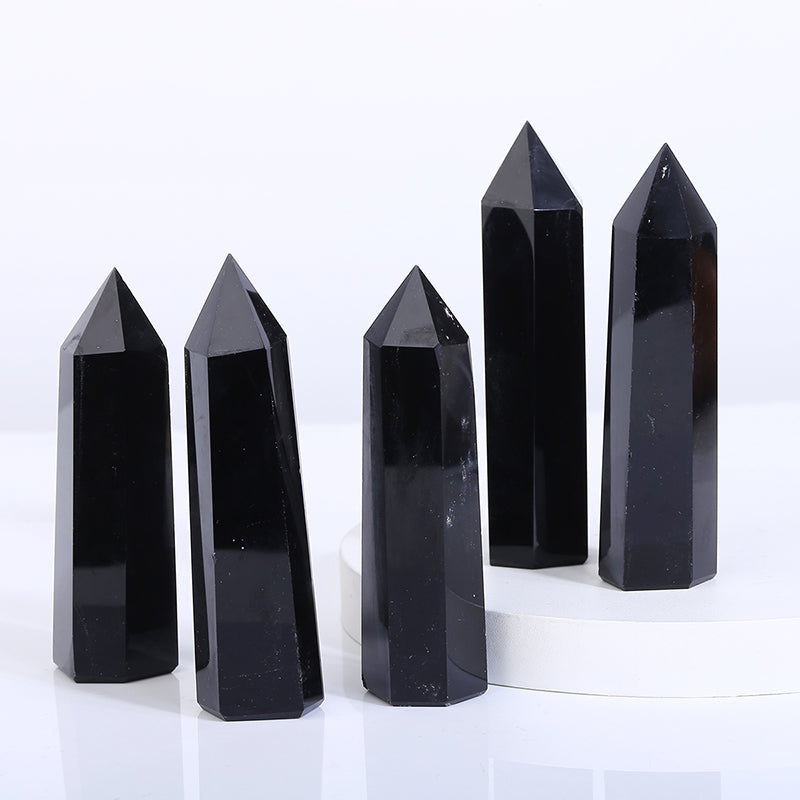 Beautiful Natural Black Obsidian Tower/Point