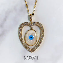 Load image into Gallery viewer, Stainless Steel Evil Eyes Zircon Pendant Necklace  NA0070-72