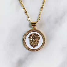 Load image into Gallery viewer, Stainless Steel  Enamel Lion Zircon Pendant Necklace  NA0073