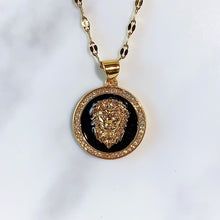 Load image into Gallery viewer, Stainless Steel  Enamel Lion Zircon Pendant Necklace  NA0073