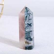 Load image into Gallery viewer, Beautiful Rose Quartz With Moss Agate Tower/Point