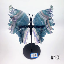 Load image into Gallery viewer, Natural Fluorite Butterfly Wings Carvings