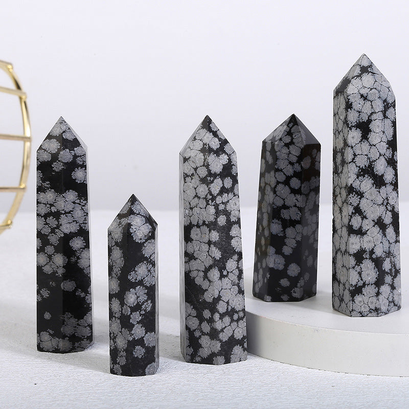 Beautiful Snowflake Obsidian Tower/Point