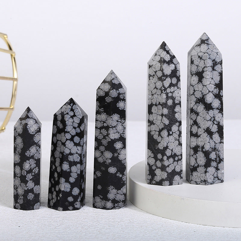 Beautiful Snowflake Obsidian Tower/Point